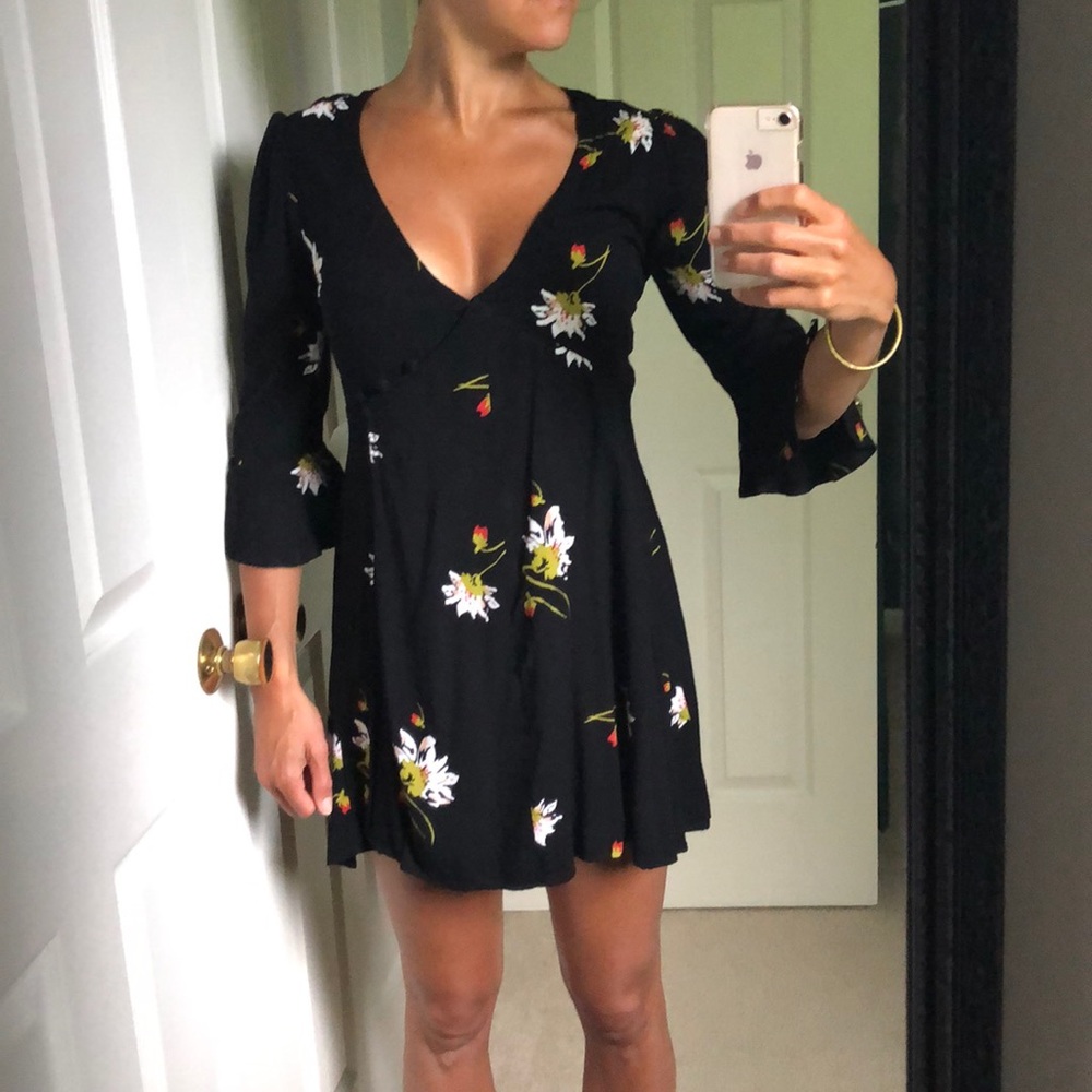 LIKE NEW Free People Time on my Side Black Dress